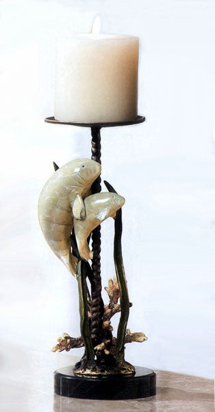Deluxe Manatee Pillar Candle Holder