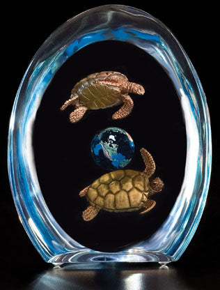 "Infinite" Duo Sea Turtle Sculpture