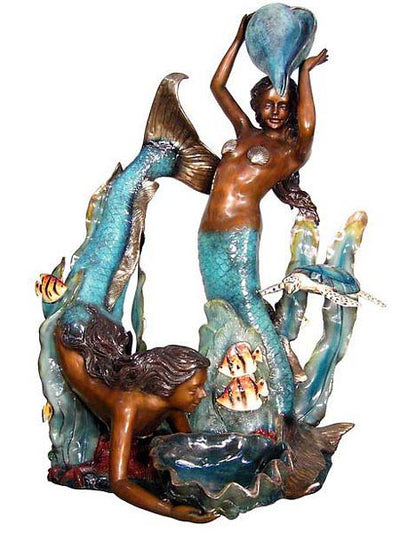 Art Finish Two Mermaids Fountain