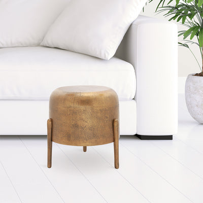 Brass Finish 3 Legged Side Table