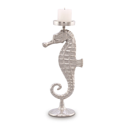 Large Seahorse Pillar Candle holder - Seven Dolphins