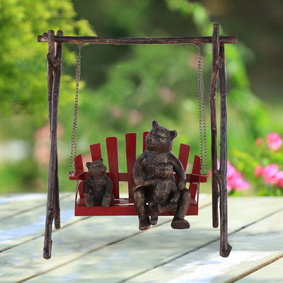 Bear and Cubs on Porch Swing G