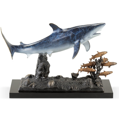 Imperial Shark with Prey Statue