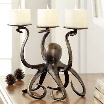 Octopus Pillar Trio Candlehold