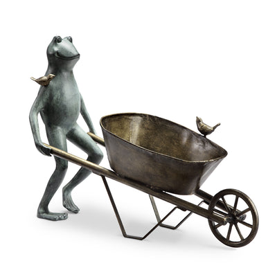 Frog and Bird Planter Holder