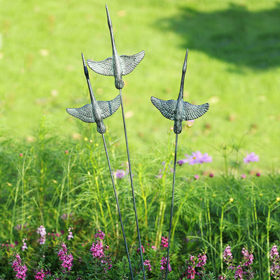 Crane Trio Garden Décor on Fle