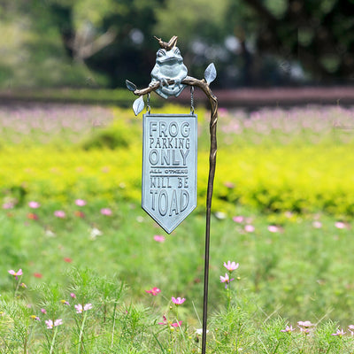 Frog Parking Garden Sign on St