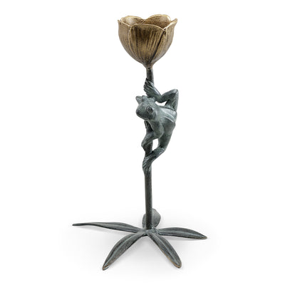 Frog and Flower Candleholder (