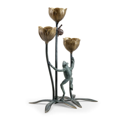 Frog and Flower Trio Candlehol