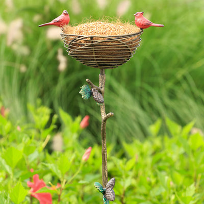 Cardinal Couple Planter Holder