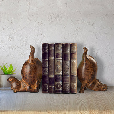 Acrobatic Hippo Bookends PR