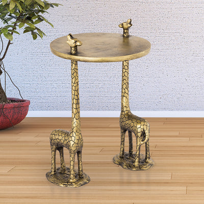 Giraffe Pair End Table