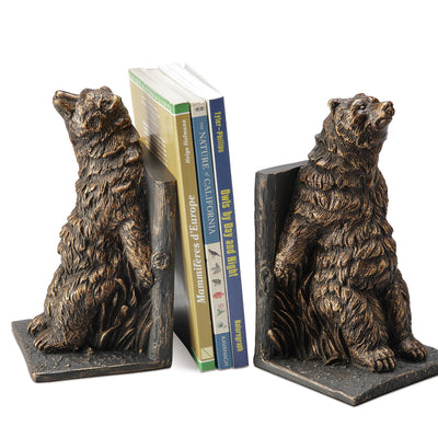 Reclining Bear Bookends