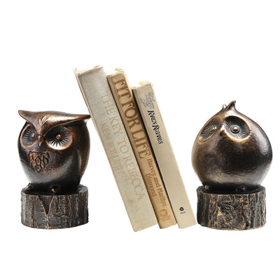 Wide-Eyed Owl Bookends