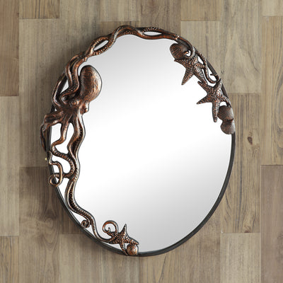 Octopus Oval Wall Mirror