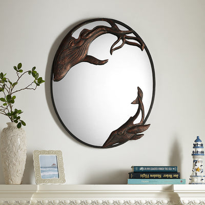 Whale Oval Wall Mirror