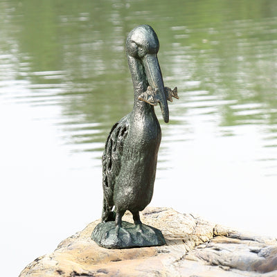 Snacking Pelican Garden Sculpt