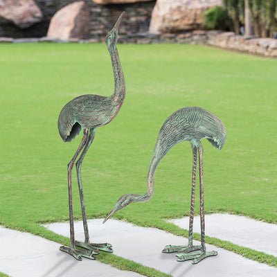 Foraging Cranes S/2 (36"H x 11