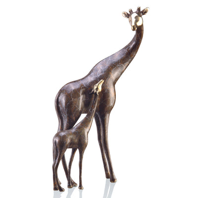 Giraffe Mama and Baby Sculpture