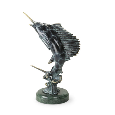 Cast Aluminum Feeding Frenzy Sailfish