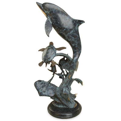 Fine Art Sea World Dolphin and Sea Friends Sculpture