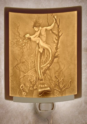 Mermaid & Merman Lithophane Night Light