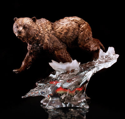 "Solitary Hunter" Bear Sculpture