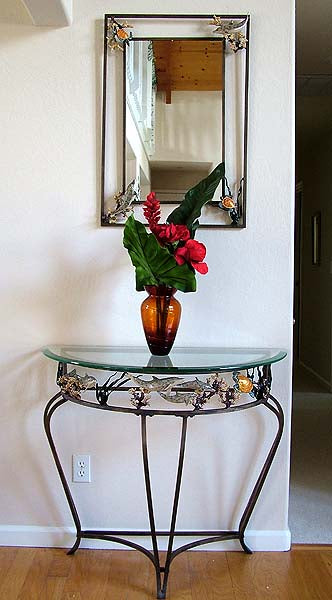 Dolphin Entry Table & Mirror Set
