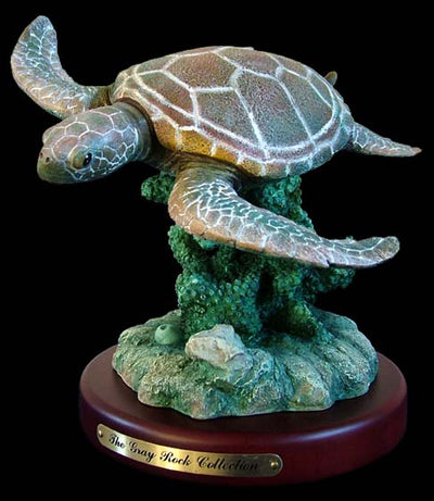 Sea Turtle Flight Figurine