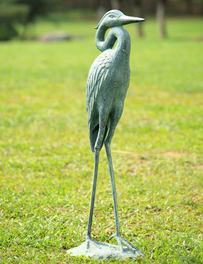 Strutting Egret Garden Sculpture