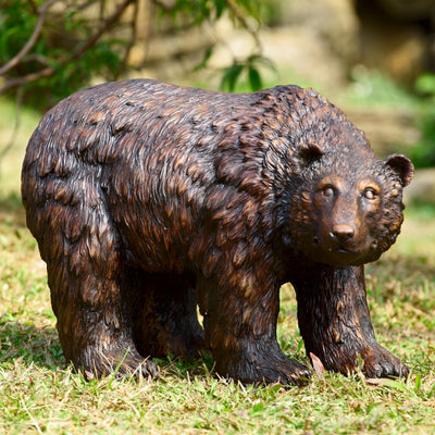 Rust Finish Garden Bear Sculpture