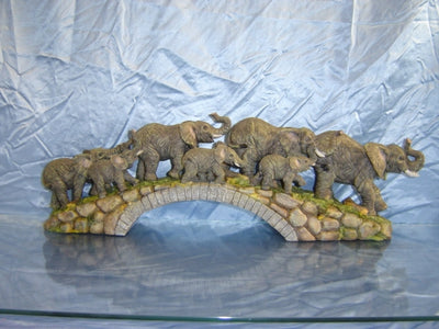 Elephants on the bridge