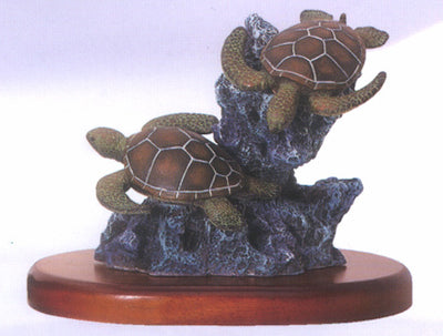 Duo Sea Turtle Sculpture