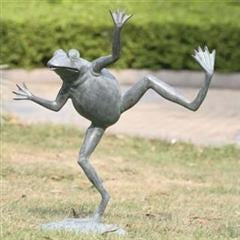 Dancing Frog Garden Fountain Sculpture