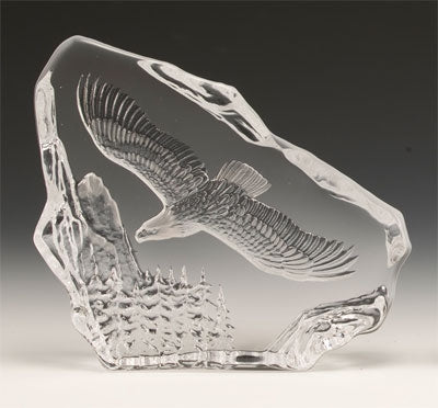 Soaring Eagle Leaded Crystal Sculpture