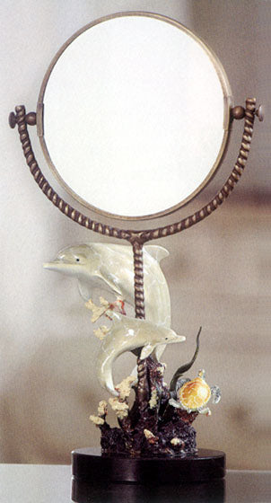 Imperial Dolphin & Sea Turtle Table Mirror