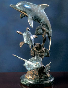 Dolphin & Undersea Friends Sculpture