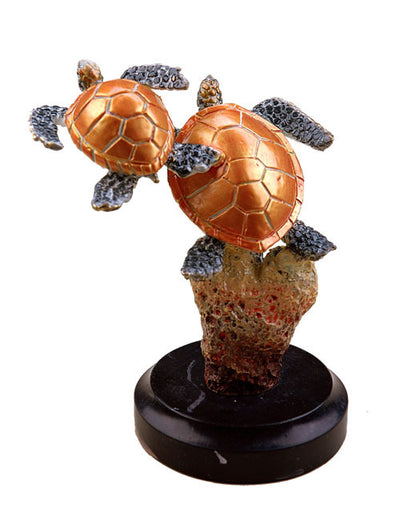 Small Sea Turtle Duo Sculpture