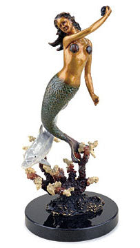 Mermaid & Dolphin Sculpture