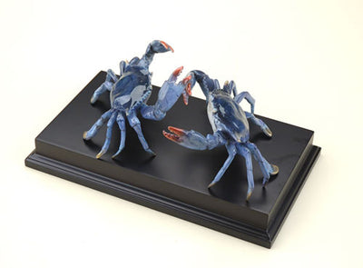 Dueling Blue Crabs Sculpture