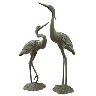 Garden Heron Statues - Pair
