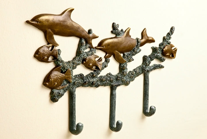 dolphins do not get caught by fishing hooks Dolphin Coat Hook – Seven Dolphins