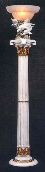 Ivory Colored Dolphin Floor Lamp