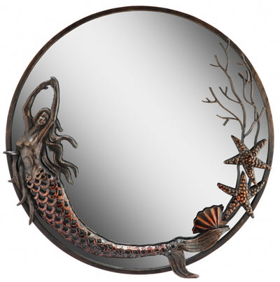 Mermaid & Sea Shells Round Mirror **IN STOCK and Ships NOW**