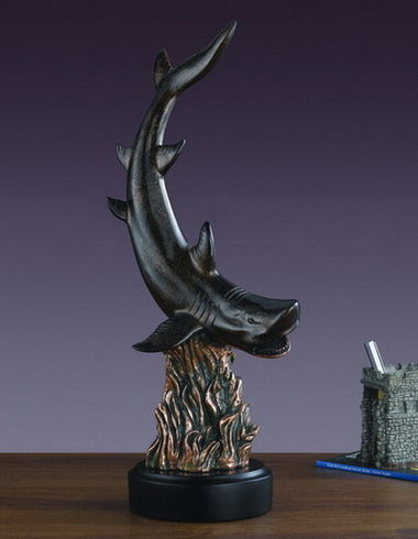 “Hunger Driven” Shark Sculpture WOW! Over 20 Inches Tall!