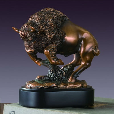 Charging Buffalo Sculpture