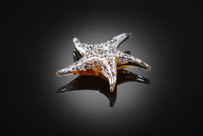 Art Glass White Starfish Sculpture