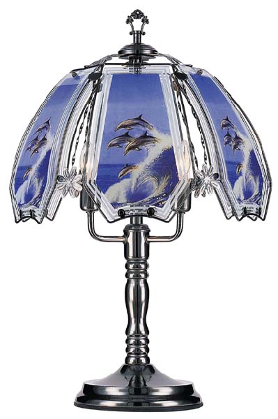 "Out of Blue" Large Dolphin Touch Lamp