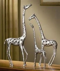 Set of 3 Giraffe Family Sculptures
