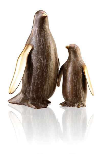 Penguin Mama and Baby Sculpture